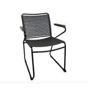 Antibes Tuinstoel Antraciet/Teak-look - Garden impressions