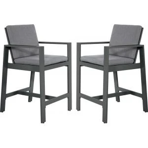 Barstoelen Malibu charcoal 2 stuks