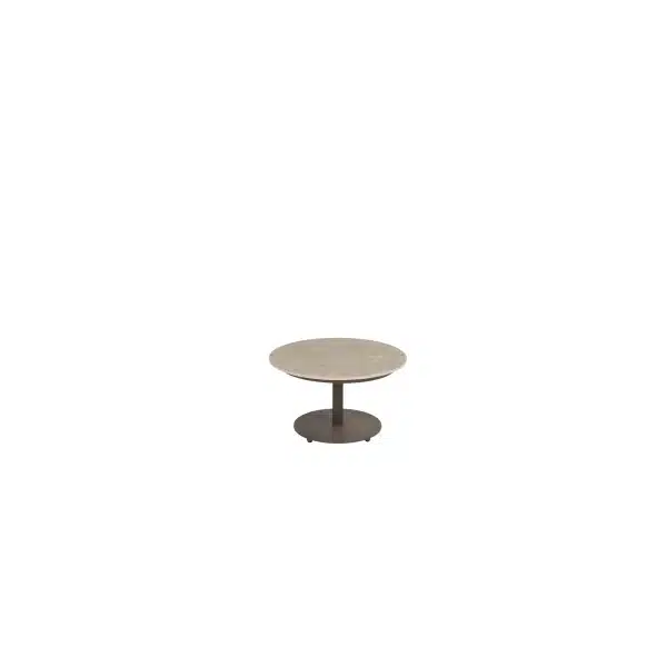 Boaz coffee table ceramic central leg terre 60 X 35cm