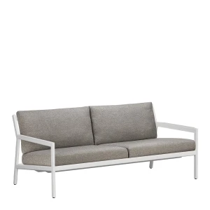 Ethnicraft Jack Outdoor Bank Aluminium - Met Zitkussen - Mocha