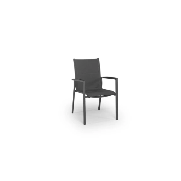 Foxx Stockable Chair Antraciet / Aluminium - Tierra outdoor