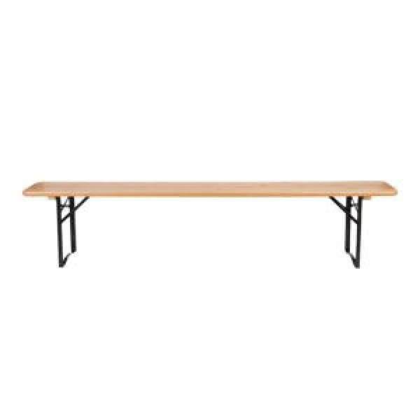 Inklapbare houten bank H 45,5 x 220 x 25 cm