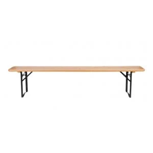 Inklapbare houten bank H 45,5 x 220 x 25 cm