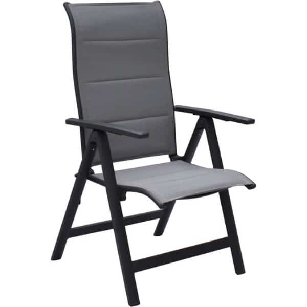Moreno Standenstoel Aluminium/textiel Grijs 69x63,5x110cm, Zithoogte 45cm