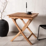 Nohr Inklapbare Bistrotafel Leea Teakhout, 70 x 70cm - Naturel - Vierkant