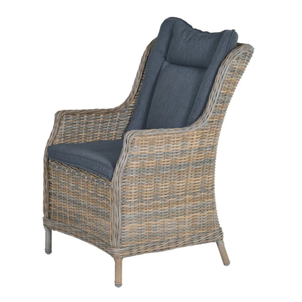 Osborne dining fauteuil havana sand 6,5 mm reflex black - Garden impressions