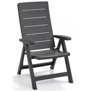 Standen tuinstoel Brasilia antraciet (2 stuks)