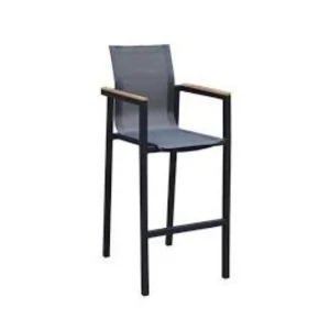 Stefano Barstoel Teak Antraciet Trestino - Own