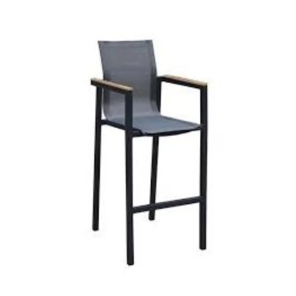 Stefano Barstoel Teak Antraciet Trestino - Own