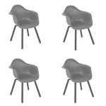 Tuinstoel montreux grijs 4 st - Lesli living