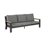 Valerie loungebank 3-zits antraciet - Exotan