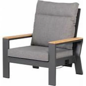 Valerie loungestoel antraciet - Exotan