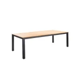 Arashi dining table 220x100cm. alu dark grey/teak - Yoi