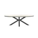 Edison tafel 200x115xH75 carbon black/ light teak polyw - Garden impressions