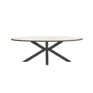 Edison tafel 200x115xH75 carbon black/ light teak polyw - Garden impressions