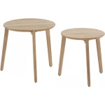 Gabor Set of 2 Coffee tafels Teak dia. 45 & dia. 55 cm - 4so