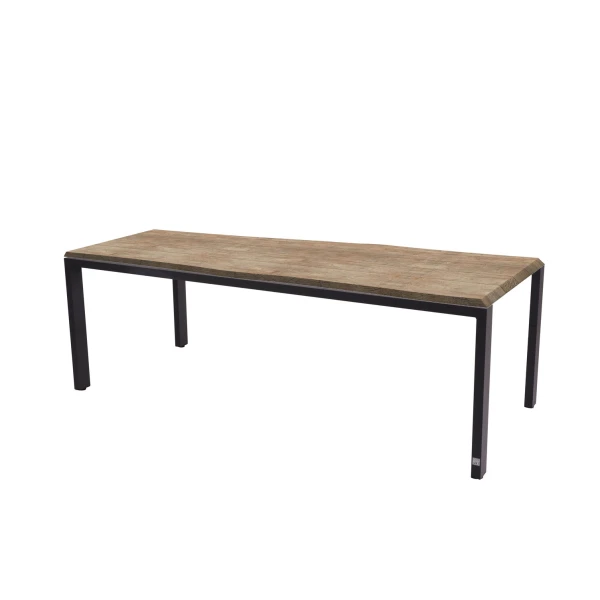 Goa Tafelframe Antracite Met Tafelblad Robusto Teak 220 x 95 cm - 4so