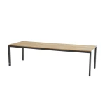 Goa Tafelframe Antracite Met Tafelblad Teak 280 x 95 cm - 4so