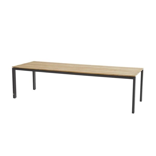 Goa Tafelframe Antracite Met Tafelblad Teak 280 x 95 cm - 4so