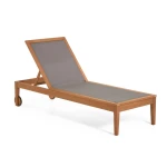 Kave Home Ligstoel 'Caterin', 195cm, kleur bruin