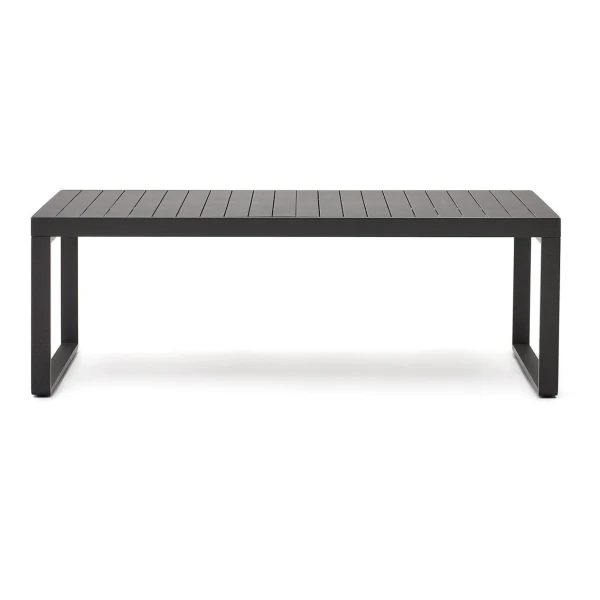 Kave Home Uitschuifbare Eettafel Galdana 220/340 x 100cm - Donkergrijs