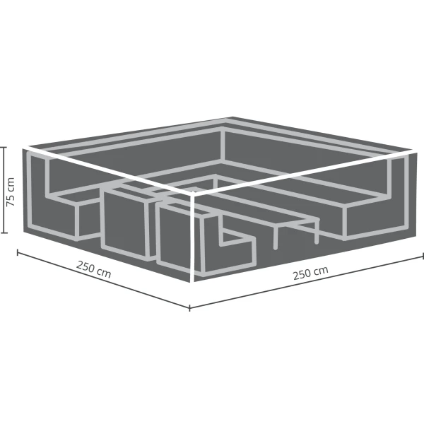 Loungeset bescherm hoes 250 x 250 x 75 cm