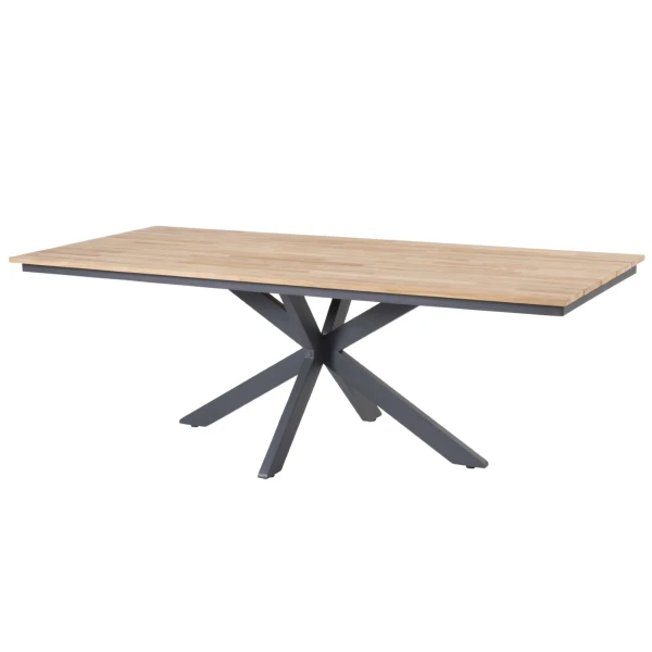 Minerva Tafelframe Antracite Met Tafelblad Teak 220 x 95 cm - 4so