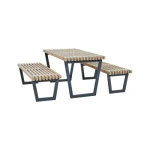Moderne Tuinset Siesta Zwart Metaal