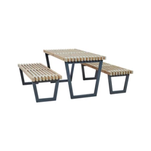 Moderne Tuinset Siesta Zwart Metaal