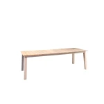 Muro dining table 236x90 cm aluminium salix/teak - Yoi