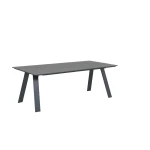 Nevada dining tafel 240x100 carbon black/ vint. wood plw. - Garden impressions