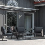 Nohr Loungeset Rebeccah Met bank, 2 loungestoelen en 2 tafels - Zwart