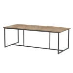 Quatro Tafelframe Antracite met Robusto Tafelblad Teak 220 x 95 cm - 4so