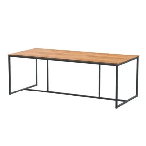 Quatro Tafelframe Antracite met Teak Tafelblad 220 x 95 cm - 4so