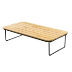 Taiyo coffee table 120x60x30cm. alu black/teak - Yoi