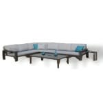 Tea table, aluminium frame, antraciet blad - Own