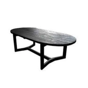 Teak Tuintafel Ovaal 260x110 cm Black - Van der leeden