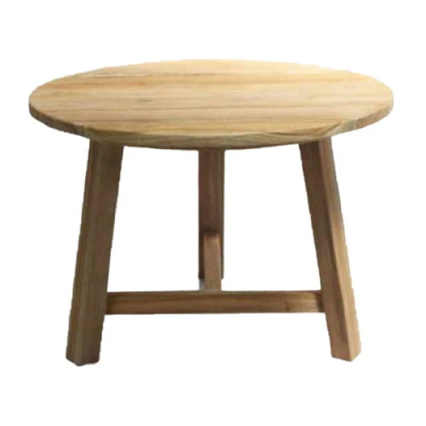 Teak table wood D70xH50cm - Van der leeden