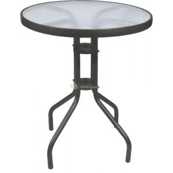 Terrastafel met glasplaat ⌀ 60 cm antraciet