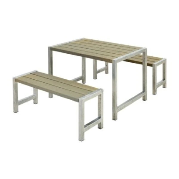 Tuinset Industrieel Café Grijs Bruin