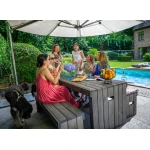 Tuinset tuinmeubelen antraciet grenen 180cm