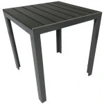 Tuintafel aluminium 70 x 70 cm met polywood tafelblad