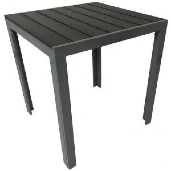Tuintafel aluminium 70 x 70 cm met polywood tafelblad