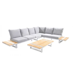 Yuwaa Loungeset Hoekset Wit Grijs - Yoi