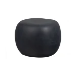 vtwonen Bijzettafel Pebble Betonlook, 50cm - Zwart - Rond