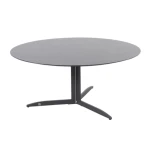 4SO Embrace Tafelframe Antracite Met Embrace Tafelblad Slate Antracite Ø 160 cm - 4so