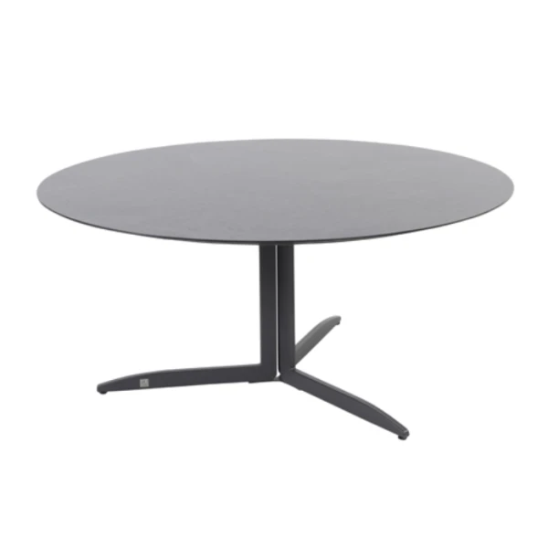 4SO Embrace Tafelframe Antracite Met Embrace Tafelblad Slate Antracite Ø 160 cm - 4so