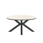Edison tafel diameter148 carbon black/ light teak polyw - Garden impressions