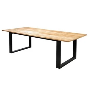 Kaihou table 240x100cm. alu black/teak - Yoi