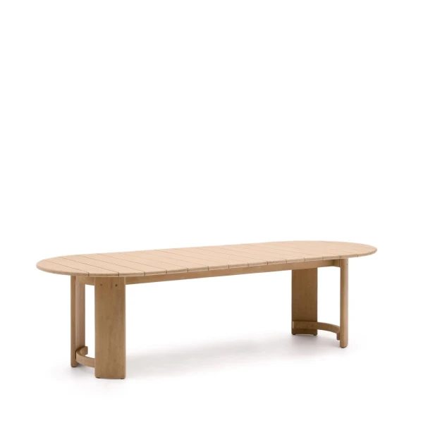 Kave Home Ovale Eettafel Xoriguer Eucalyptushout, 280 x 110cm - Naturel - Ovaal